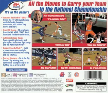 NCAA March Madness 2000 (US) box cover back